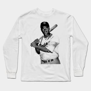 Jackie Robinson 42 - Vintage Old School Long Sleeve T-Shirt